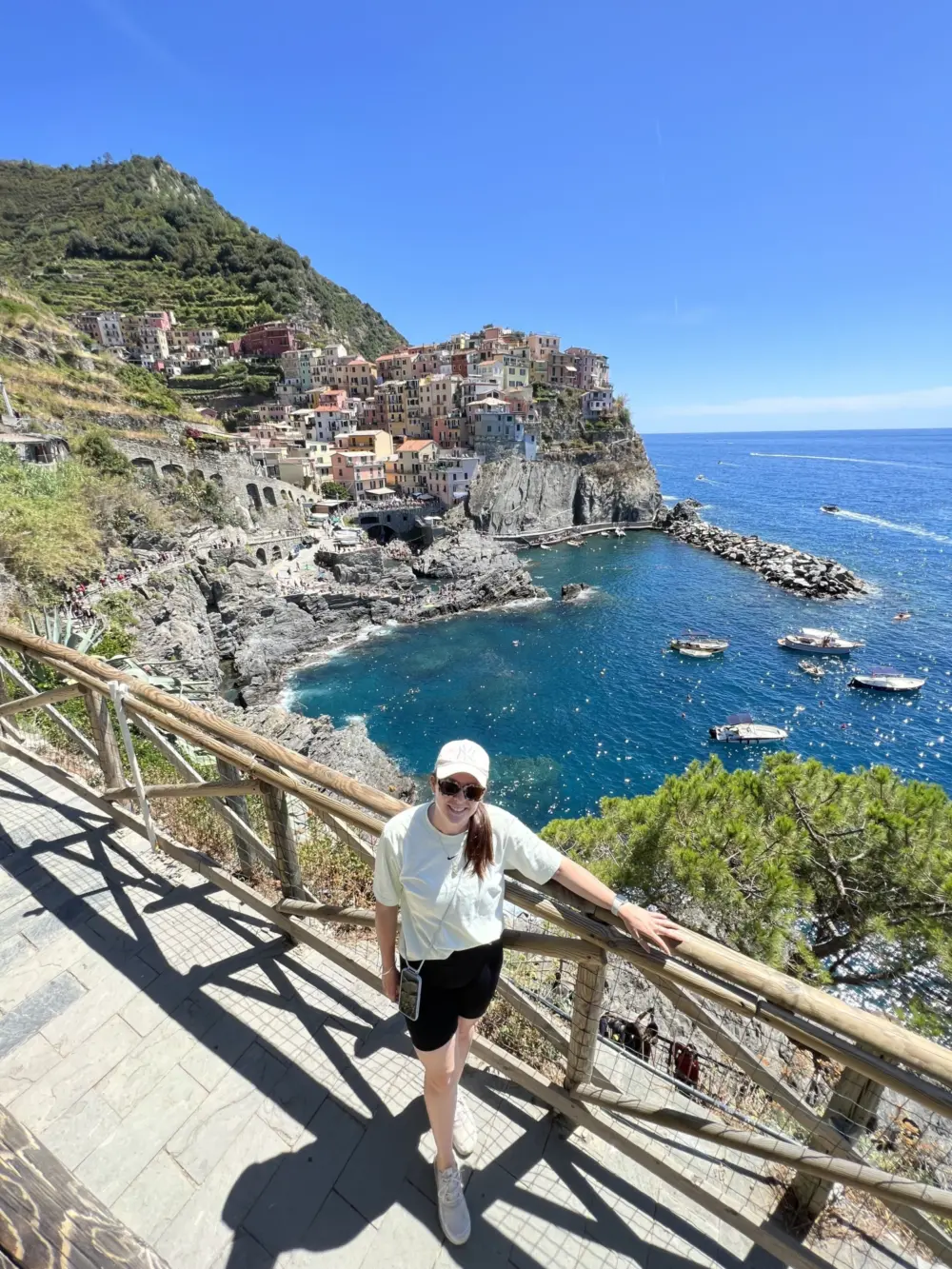 Danielle on the Cinque Terre track Italy