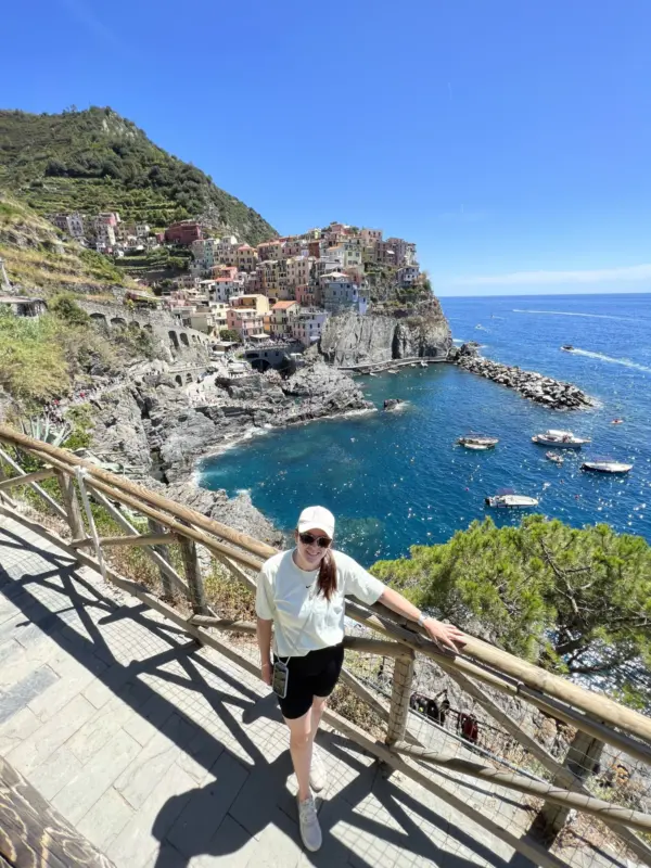 Danielle on the Cinque Terre track Italy